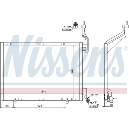 Condensator, airconditioning NISSENS 940287