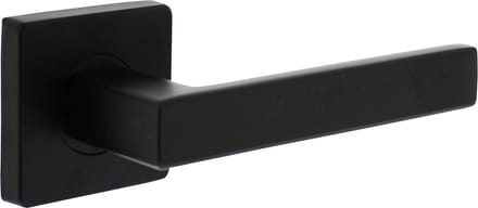 Olan - Deurkruk vierkant op rozet 53 x 53 x 8 mm - set 2 stuks - mat zwart
