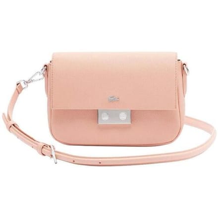 LACOSTE Schoudertas Flap Crossover Bag Latte Zalmroze