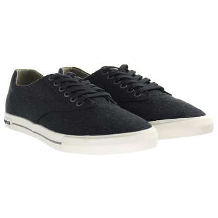 Seavees Hermosa Plimsoll Standaard Zwart Linnen Heren Plimsoll