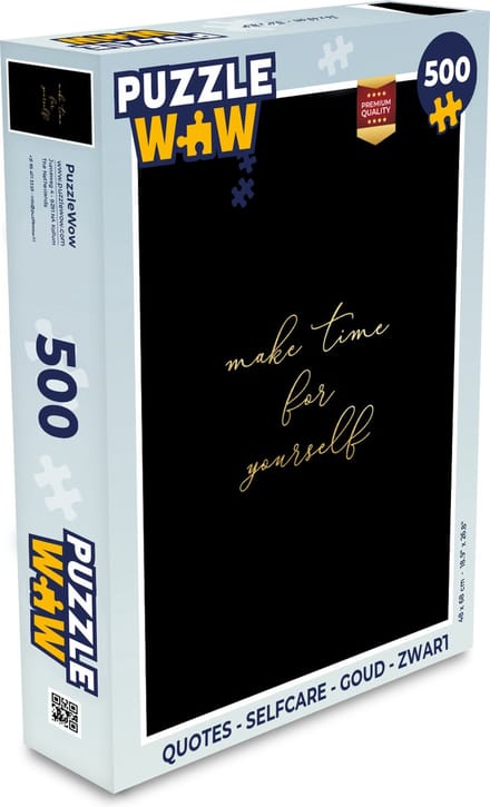 Puzzel Quotes - Selfcare - Goud - Zwart - Legpuzzel - Puzzel 500 stukjes