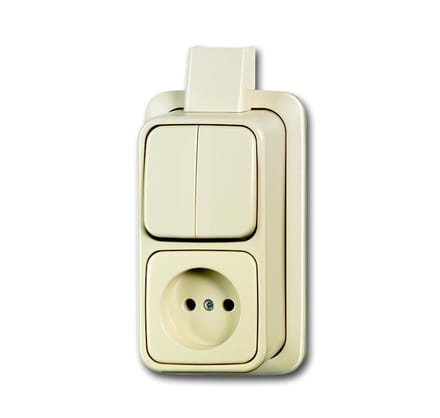 ABB Busch-Jaeger Combination Series Socket Outlet Cream - 2CKA001642A0158 - E3J99