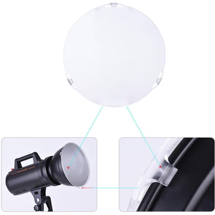 Boîte à lumière pour photographie, diffuseur, dôme, flash, lumière Speedlite, monture Bowens white