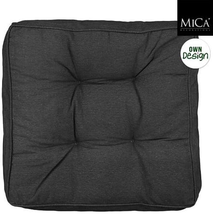 Mica Decorations Como Matraskussen – 47 x 47 x 7 cm – Zwart