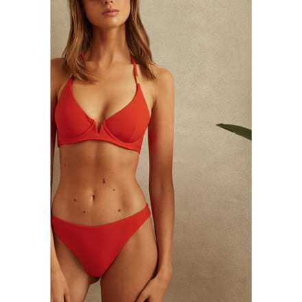 Reiss Underwire Halter Bikini Top Red Taglia: 4 | Bikini Outlet | Donna | Rosso