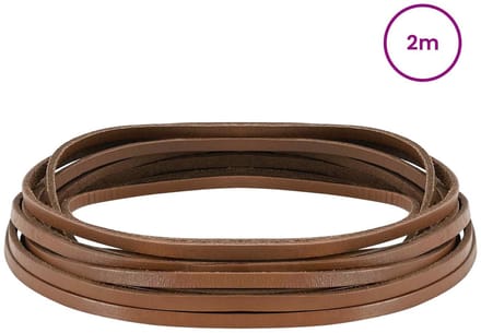 vidaXL - Leren - riem - 1 - Bruin - 200 - x - 0,4 - cm - Leer