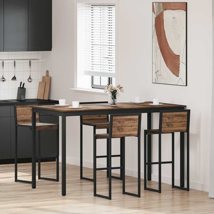 vidaXL - Staande - Bartafel - Bewerkt - hout - Rechthoekig