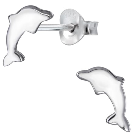 Joy|S - Zilveren dolfijn oorbellen - 5 x 10 mm