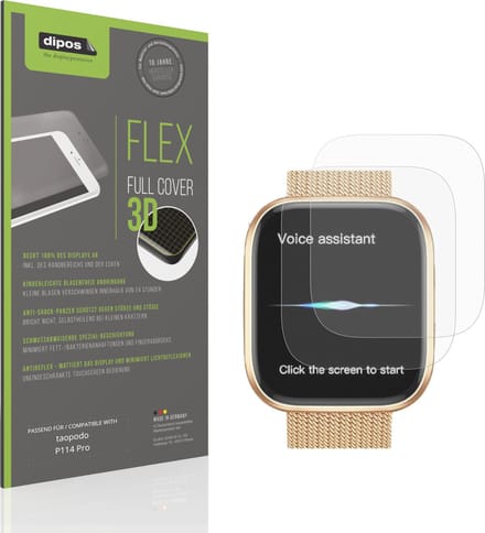 dipos FLEX – 2x Matte Screenprotector geschikt voor taopodo P114 Pro | Volledige Schermbescherming | Case-Friendly