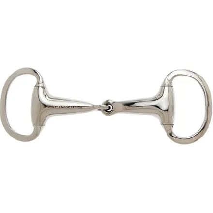 Mors voor Engelse paarden met olijven, dikke en holle opening, ring met platte rand Sefton