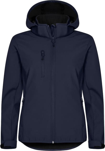 Clique Softshell jas met Capuchon Basic Dames - Dark Navy - Maat S/36