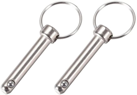 Quick Release Pins 8mm x 42mm - 2 Stuks Carbon Staal Trekpen voor Scheepsbouw en Boottoebehoren