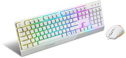 MSI Vigor GK30 combo - Toetsenbord and Muis set - Wit - Keyboard and mouse set - Engels (US international) - Wit