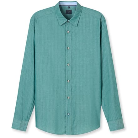 OLYMP Casual Overhemd, Regular Fit, Kent, Smaragdgroen