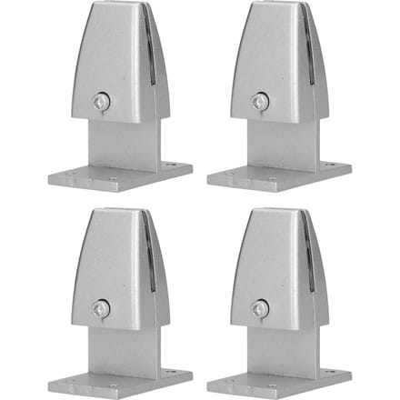 4 stuks Bureau Scherm Schot Klem T Type Aluminiumlegering Zilver Desktop Scheidingswand Beugel Houder voor gray