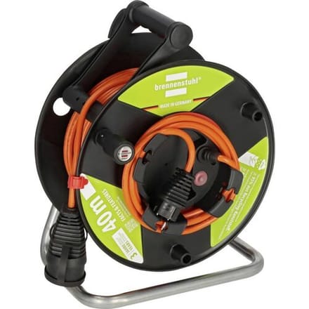 Brennenstuhl Garant G Bretec IP44 kabelhaspel (met 38+2m kabel in oranje, speciale kunststof, kortstondig buitengebruik, Made in Germany)