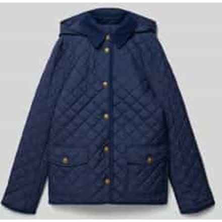 gewatteerd jack met capuchon en label stitching