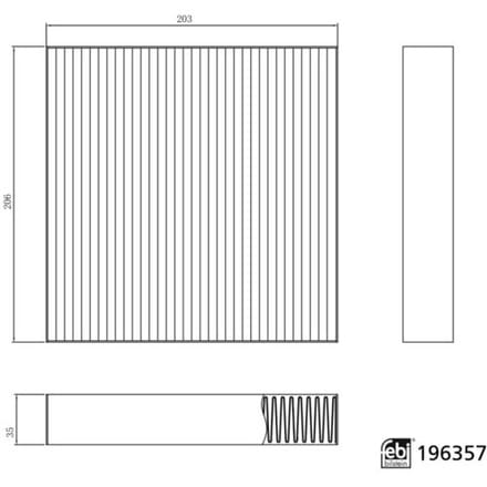 Febi Bilstein Cabineluchtfilter  FEBI 196357