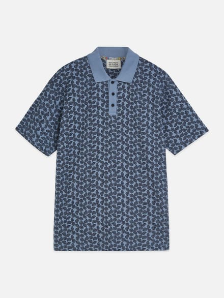 Scotch & Soda Printed Structured Relaxedfit Polo