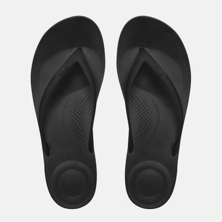 FitFlop Iqushion Ergonomic Flip-Flops TPU Dames Slippers - Zwart