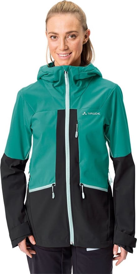 Vaude Monviso Softshelljack Groen,Zwart 38 Vrouw