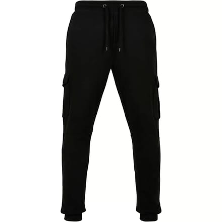 Urban Classics - Fitted Cargo Heren joggingbroek - S - Zwart/Grijs
