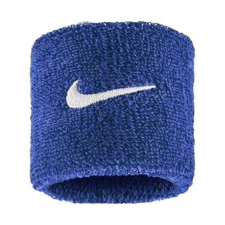 Nike Klassiek Swoosh polsbandje (Set van 2) (Koningsblauw/Wit)