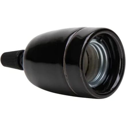 Kopp Lamphouder E27 Porselein Met Trekontlasting Zwart