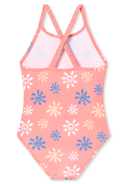 Badpak gebreide stof LSF40+ zon pink - aqua 92