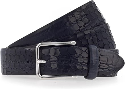 b.belt Riem Karl Ledergürtel W100 Marine Blauw
