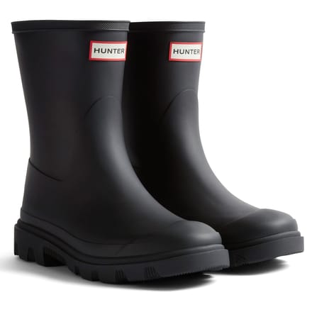 Hunter Unisex Downpour Korte Rubber Mannen Zwarte Wellingtonboots