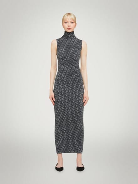 Wolford Cotton Letter Dress black/ash S