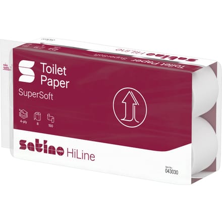 Toiletpapier Satino MT1 HiLine 4-laags 8x150 vel wit 043030