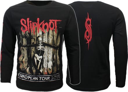 Slipknot Skeleton Flag Longsleeve T-Shirt - Officiële Merchandise - S