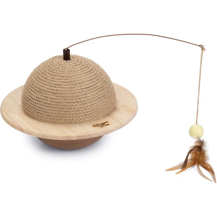 Designed by Lotte Krabbol Wiggly - Krabpaal - Kattenspeelgoed - Kat - Hout - 29,5x29,5x20