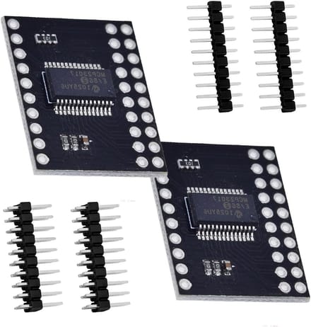 2 stuks 16-bits I/O expander module met I2C interface voor Arduino, Raspberry Pi en microcontrollers