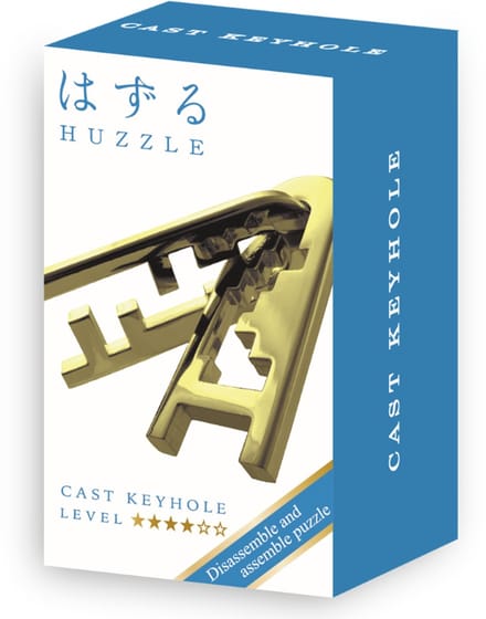 IQ-puzzel - Keyhole - Mini - Metaal - Goud - Niveau 4