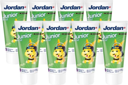 8x Jordan Tandpasta Junior 6-12 jaar 50 ml