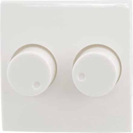 Berker S1 Centraalplaat Knop Duo Dimmer Polar - Wit