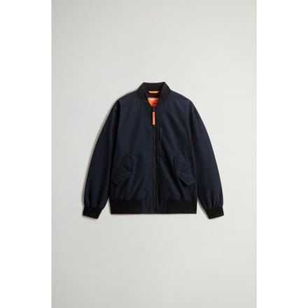 blauwe baby bommenwerper jas