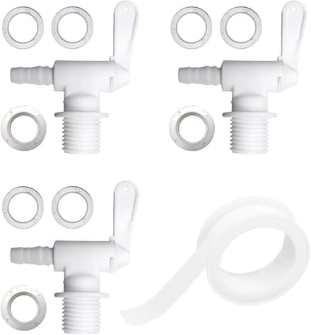 Dailygoody - Plastic Tapset - Waterdispenser - 3 stuks - Reserve Taps - Geschikt voor Drankdispenser - Wit