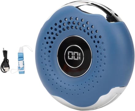 Draagbare Nekventilator - Mini Ventilator - Persoonlijke Verkoeling - Intelligent Display - 12 x 11 x 5 cm - Blauw