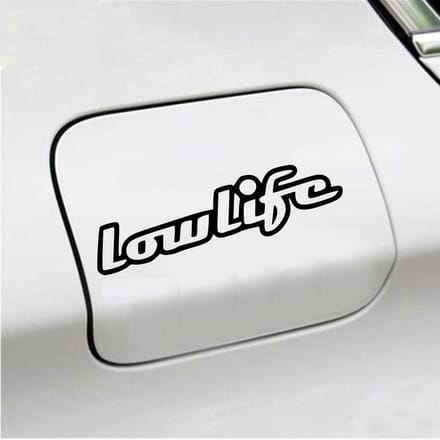 Bumpersticker - Lowlife - 6,3 X 22,1 - Zwart