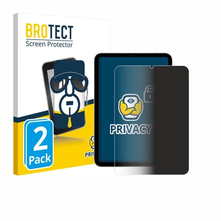 BROTECT - privacy screenprotector voor Apple iPad Mini 7 WiFi 2024 - Folie Beschermfolie Blauwlichtfilter 2 Stuks