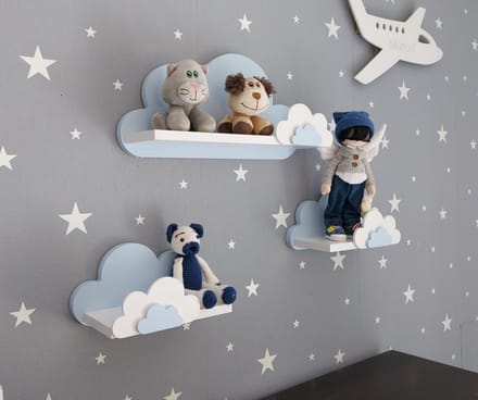 Moliland FISIA Galaxy - Kinderplank Sets - 3 Planken - Witte Afwerking