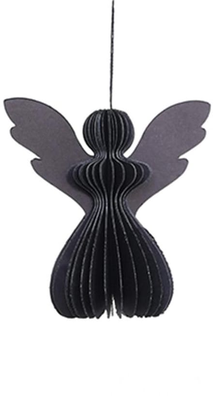 Papieren Engel - 30 cm - maat XL - zwart