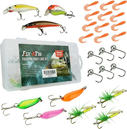 Fish-Xpro Forel Kunstaas Set - Plugjes - Spinners - Softbaits