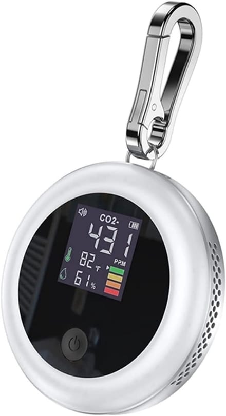 Luchtkwaliteit Monitor - CO2 Tester - Binnenklimaat Bewaken - NDIR Sensor - 400-5000 PPM - Wit