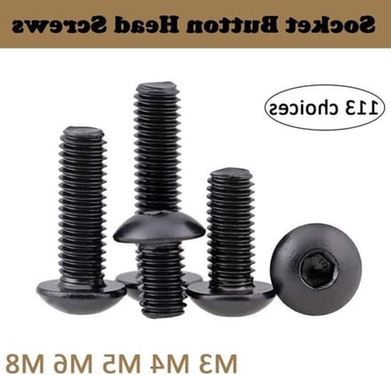 RVS Hex Socket Button Head Schroeven Set van 5 Stuks - M6 x 25mm, Duurzame Bevestigingsmiddelen voor Meubelmontage en Klusprojecten