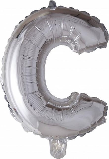 Wefiesta Folieballon Letter C 41 Cm Zilver